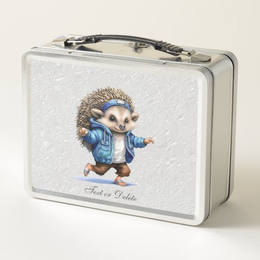 Happy Hedgehog Metal Lunch Box (Achterkant)