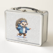 Happy Hedgehog Metal Lunch Box (Voorkant)