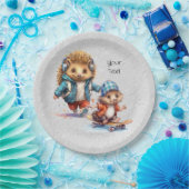 Happy Hedgehog Waterverf Papier Bord (Feest)