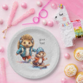Happy Hedgehog Waterverf Papier Bord (Feest)