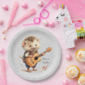 Happy Hedgehog Waterverf Papier Bord (Feest)