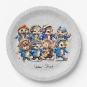 Happy Hedgehog Waterverf Papier Bord (Voorkant)