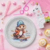 Happy Hedgehog Waterverf Papier Bord (Feest)