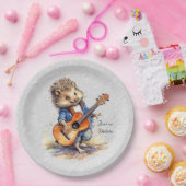 Happy Hedgehog Waterverf Papier Bord (Feest)