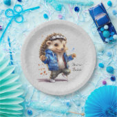 Happy Hedgehog Waterverf Papier Bord (Feest)
