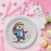 Happy Hedgehog Waterverf Papier Bord (Feest)