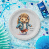Happy Hedgehog Waterverf Papier Bord (Feest)