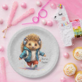Happy Hedgehog Waterverf Papier Bord (Feest)