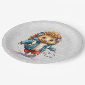 Happy Hedgehog Waterverf Papier Bord (Gekanteld)