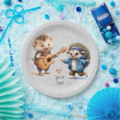 Happy Hedgehog Waterverf Papier Bord (Feest)