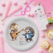 Happy Hedgehog Waterverf Papier Bord (Feest)