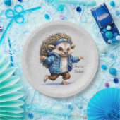 Happy Hedgehog Waterverf Papier Bord (Feest)