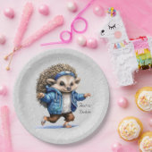 Happy Hedgehog Waterverf Papier Bord (Feest)