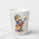 Happy Hedgehog Waterverf Papier Cups Papieren Bekers (Achterkant)