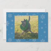 Happy Heeler Feestdagen 2 afbeeldingen Blauw Feestdagenkaart (Achterkant)