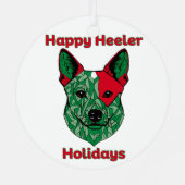 Happy Heeler Feestdagen Metalen Ornament (Achterkant)