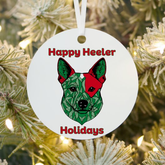 Happy Heeler Feestdagen Metalen Ornament (Insitu)