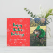 Happy Heeler Feestdagen rood en groen Feestdagenkaart (Staand voorkant)