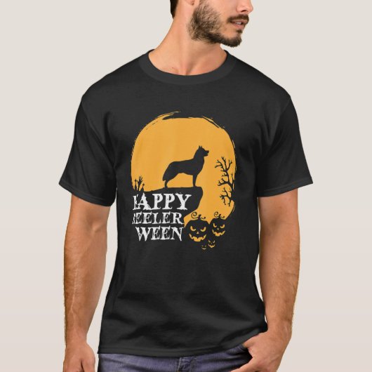 Happy Heelerween Blue Heeler Halloween Costume Hee T-shirt (Voorkant)