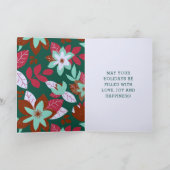 Happy Heilige Dagen Modern Botanische Kerstmis Feestdagen Kaart (Binnen)