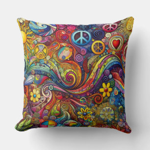 Happy Helder Gekleurde Boho Gooi Kussen