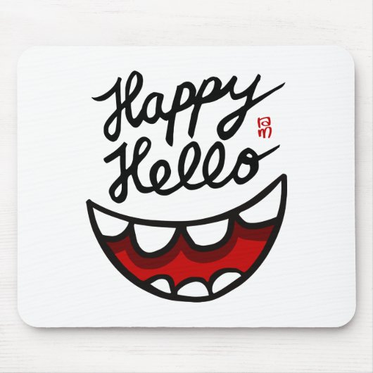 Happy Hello BIG Smile Muismat (Voorkant)