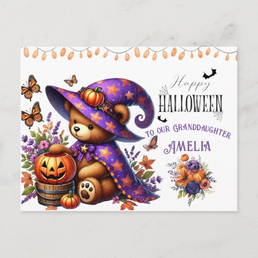 Happy Helloween Schattige Wizard Beer Feestdagenkaart (Voorkant)