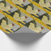 Happy Hen Chicken Painting Cadeaupapier (Hoek)