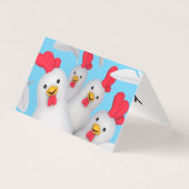 Happy hen clipart kaart (Achterkant)