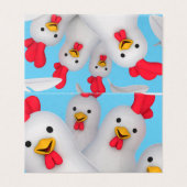 Happy hen clipart kaart (Buitenkant ongevouwen)