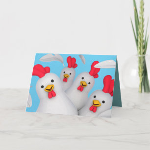 Happy hen clipart kaart