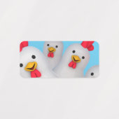 Happy hen clipart labels (Design 1)