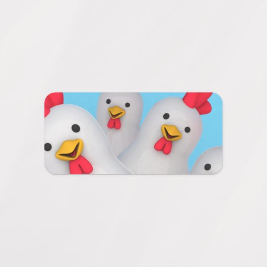 Happy hen clipart labels (Design 2)