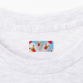 Happy hen clipart labels (Aangebracht)