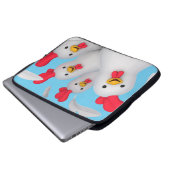 Happy hen clipart laptop sleeve (Voorkant onderkant)