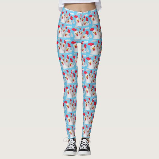 Happy hen clipart leggings (Voorkant)
