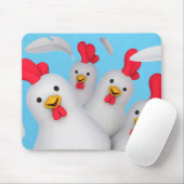 Happy hen clipart muismat (Met muis)