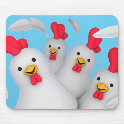 Happy hen clipart muismat (Voorkant)