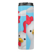 Happy hen clipart thermosbeker (Achterkant)