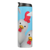 Happy hen clipart thermosbeker (Geroteerd rechts)