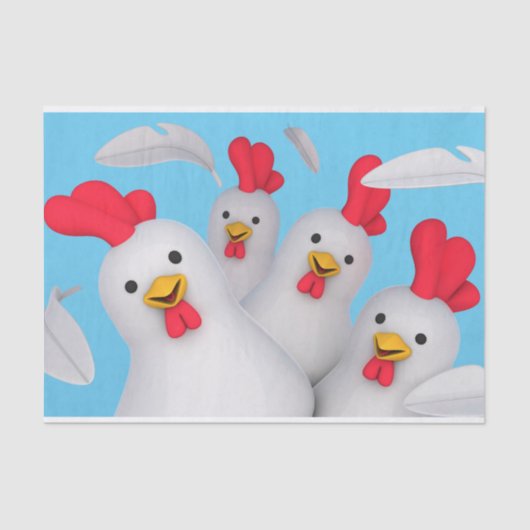 Happy hen clipart tissuepapier (Voorkant)