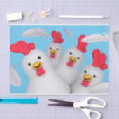 Happy hen clipart tissuepapier (Craft)