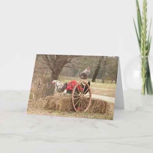 Happy Hen Feestdagen Kaart (Voorkant)