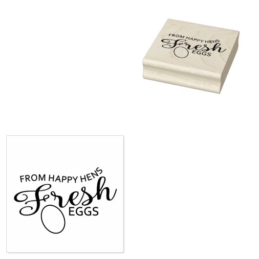 Happy Hens | Ei Kartonnen Stempel (Gestempeld)