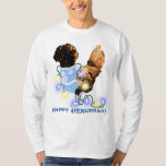 Happy HENukkah Hanukkah Poolse kip T-shirt<br><div class="desc">Happy HENukkah - Laten we gaan branden! Stomme poetskogels die in het licht verstrikt raken en een trui dragen</div>