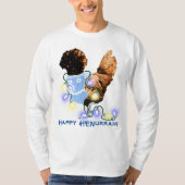 Happy HENukkah Hanukkah Poolse kip T-shirt (Voorkant)