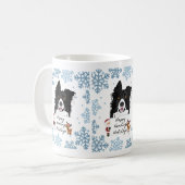 Happy Herding Dog Feestdagen Koffiemok (Voorkant links)