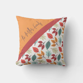 Happy Herfst Autumn gepersonaliseerd bladeren patr Kussen