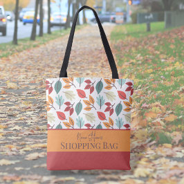 Happy Herfst Autumn gepersonaliseerd bladeren patr Tote Bag
