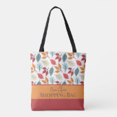 Happy Herfst Autumn gepersonaliseerd bladeren patr Tote Bag (Achterkant)